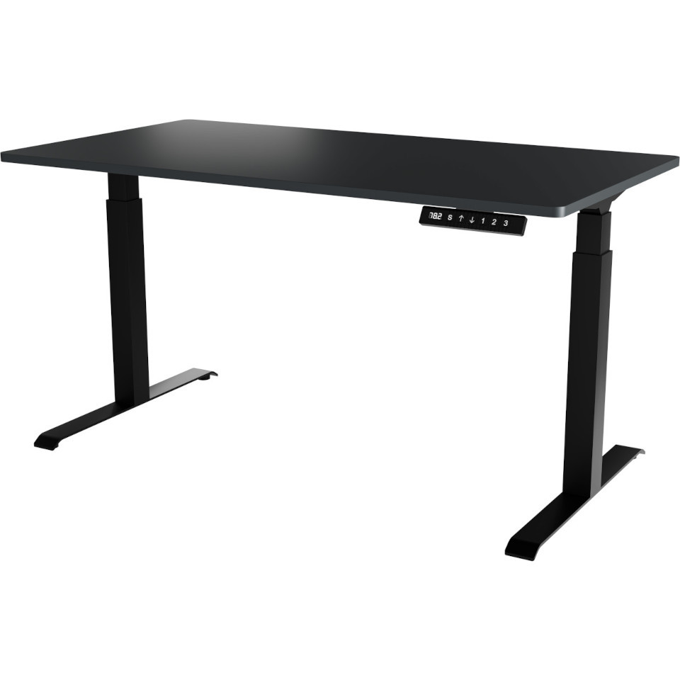 Escritorio ajustable Mone Long negro antracita