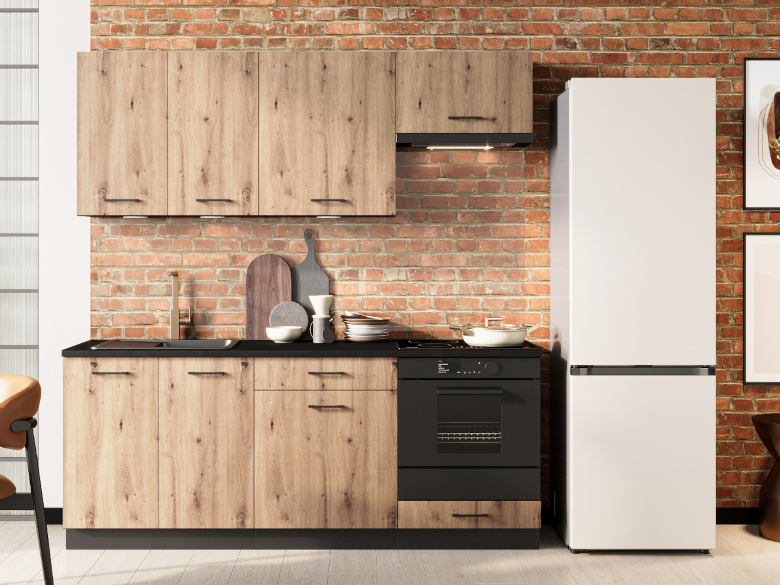 Cocina Ellen 1 Roble Grafito Artesanal