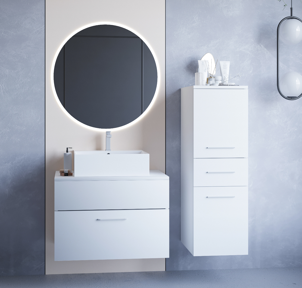 Baño BUSTO laminado blanco