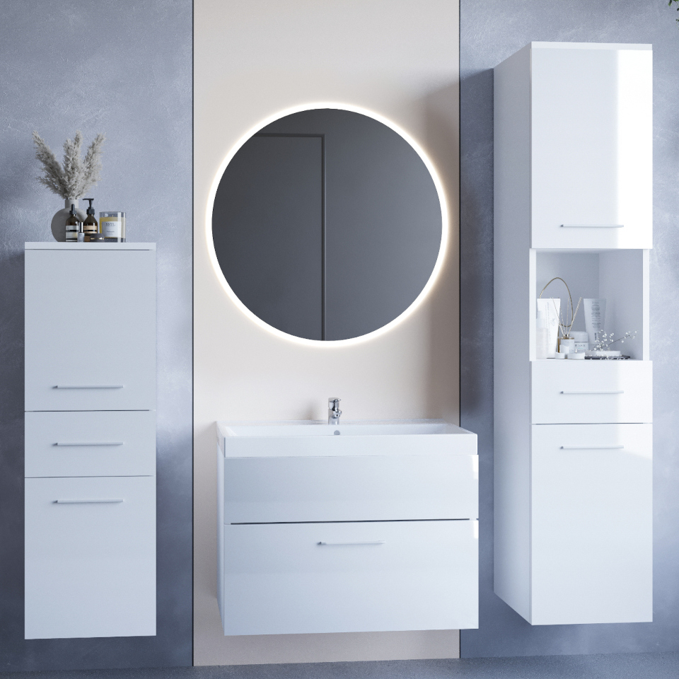 Lámpara de baño LED Lipsi blanco brillo