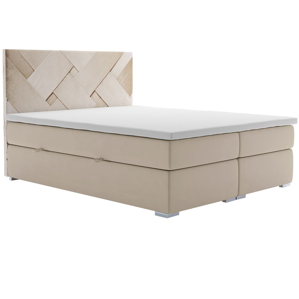 Cama continental Balizo 160 200 terciopelo mágico 2201