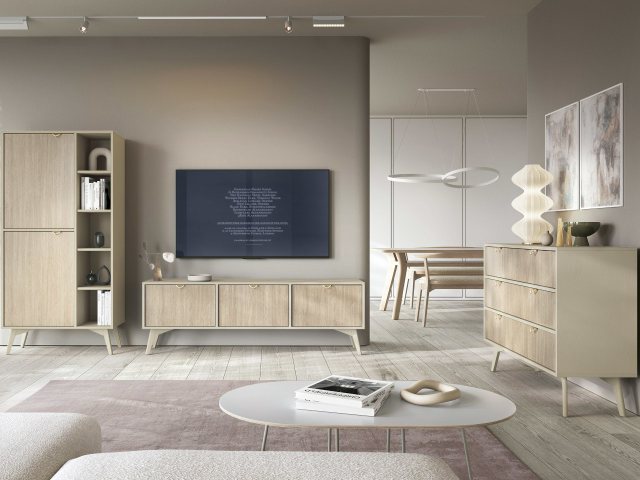 Muebles de salón WALD 1 beige arena / scandi