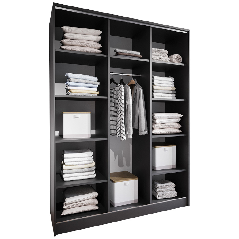 Armario abierto Merv K1 150 negro