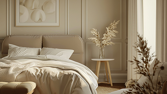 Dormitorio beige: arreglos llenos de calidez y armonía.