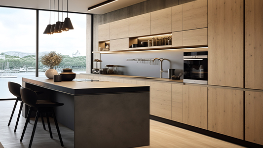 Cocina moderna con madera: inspiraciones y muebles