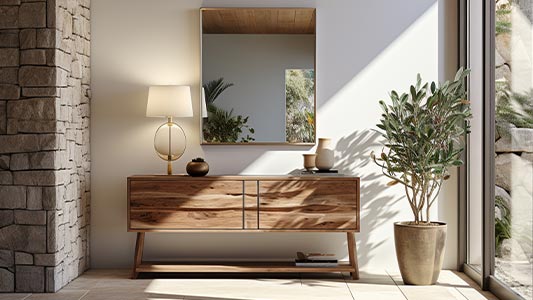 Una habitación con detalles de madera: ¿cómo combinar muebles y accesorios?