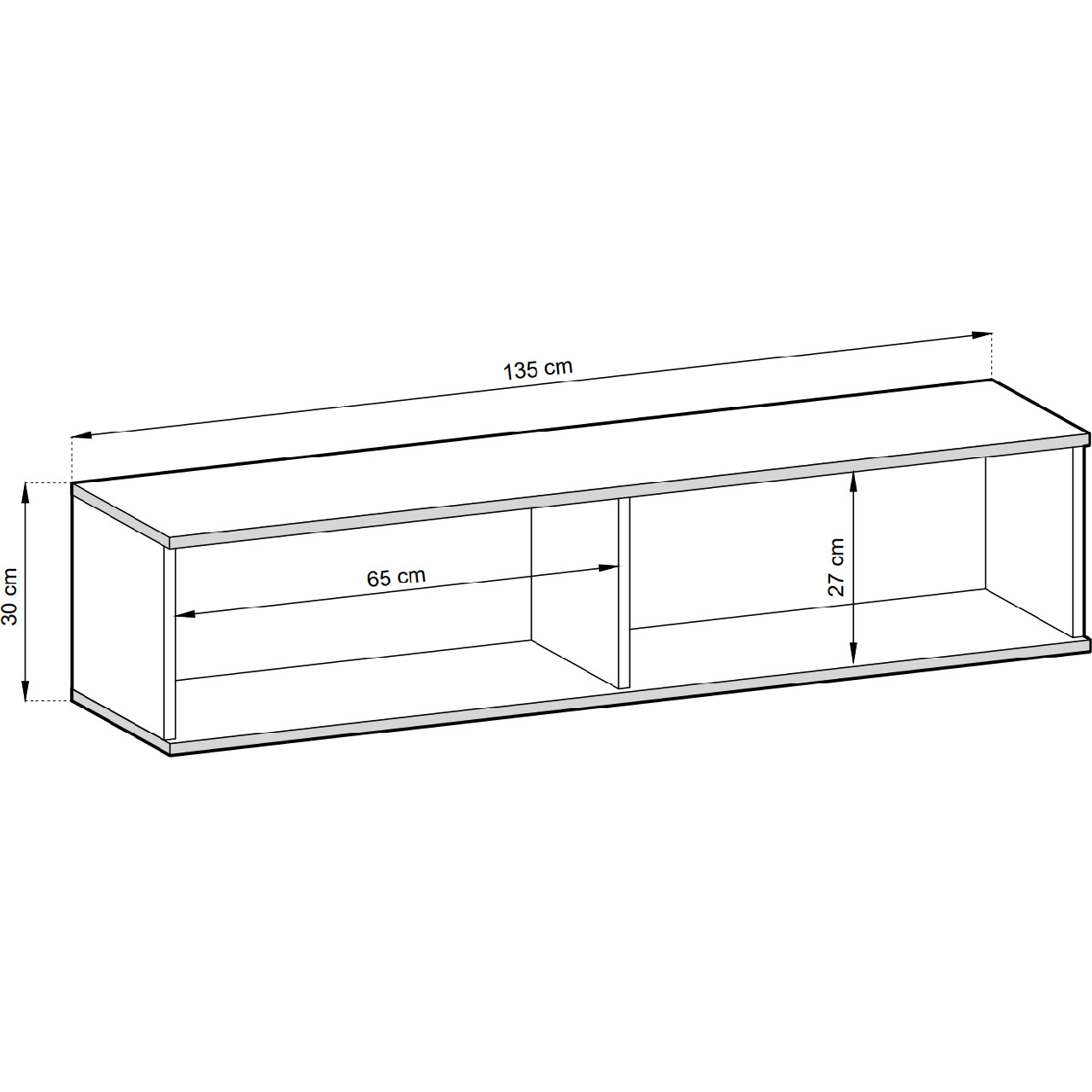 Mueble tv madera blanco-oro - MUEBLES BEGUI