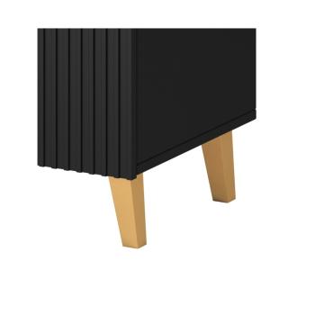 Mueble RV PAFOS 180 con chimenea negra - tienda Muebline