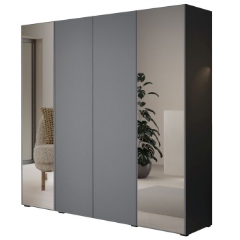 Armario con espejo CABO 2L 200 antracita