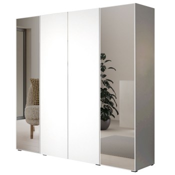 Armario con espejo CABO 2L 200 blanco