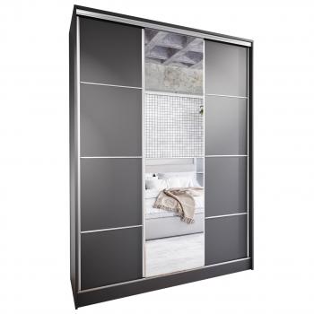 Armario de puertas correderas con espejo ELIA A 150 cachemir - tienda  Muebline